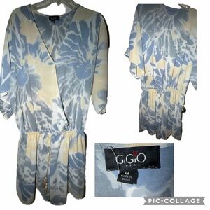 GiGio Elegant Blue and Yellow Shorts Romper